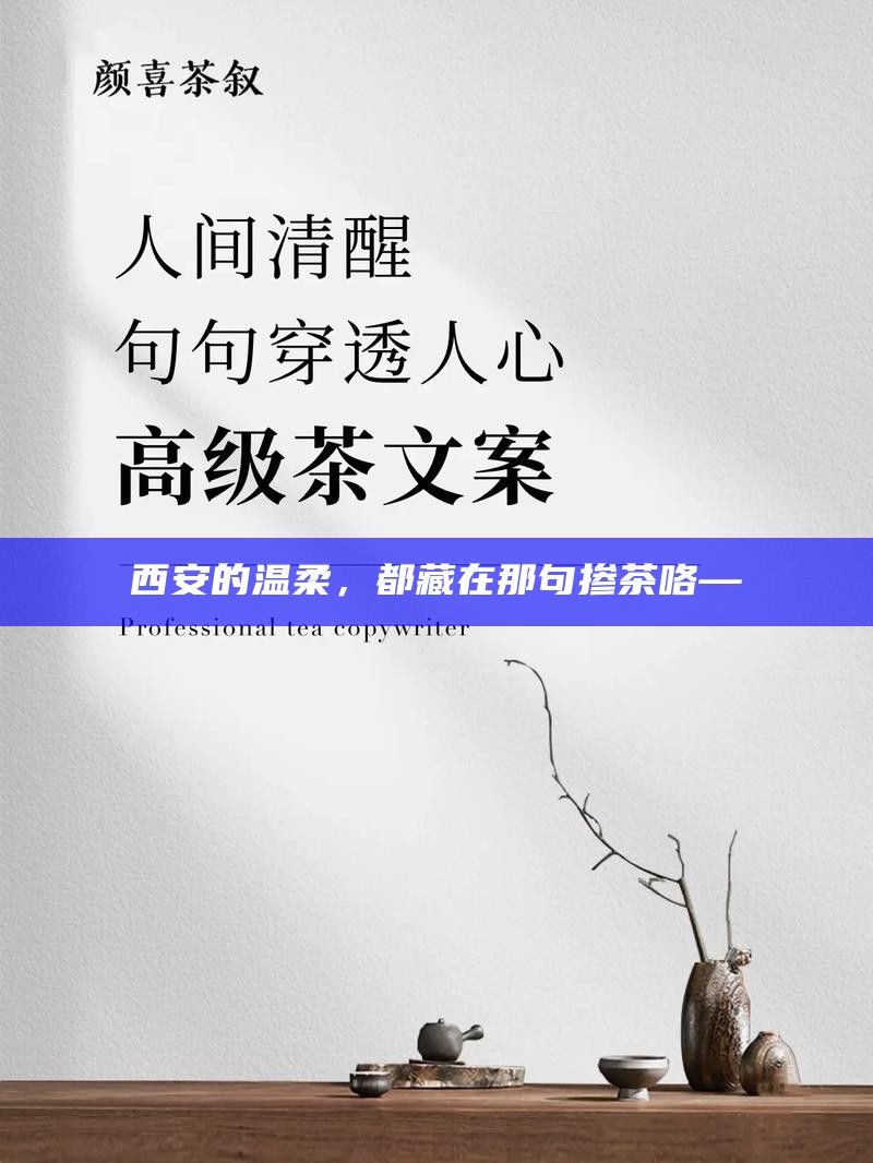 西安的温柔,都藏在那句掺茶咯—